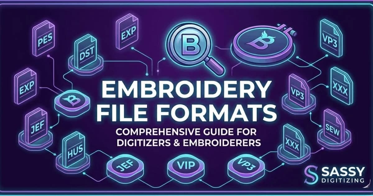 Embroidery File Formats Explained: DST, PES, EMB, JEF, VP3 and More
