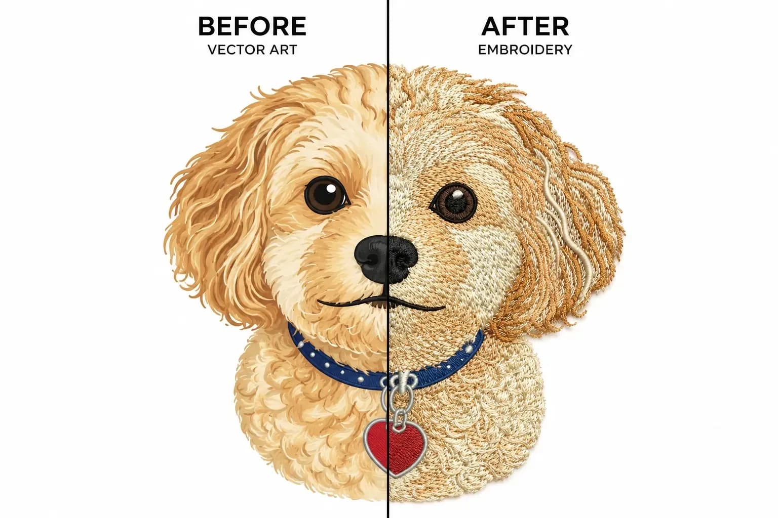 How We Turn Your Dog or Cat's Photo Into a True-to-Life Embroidery File