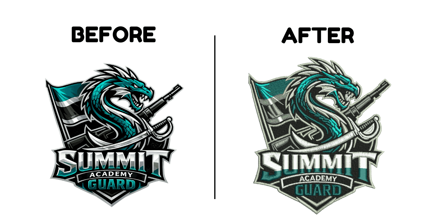How We Turned a Complex AI-Generated Logo Into a Clean Embroidery File: A Case Study
