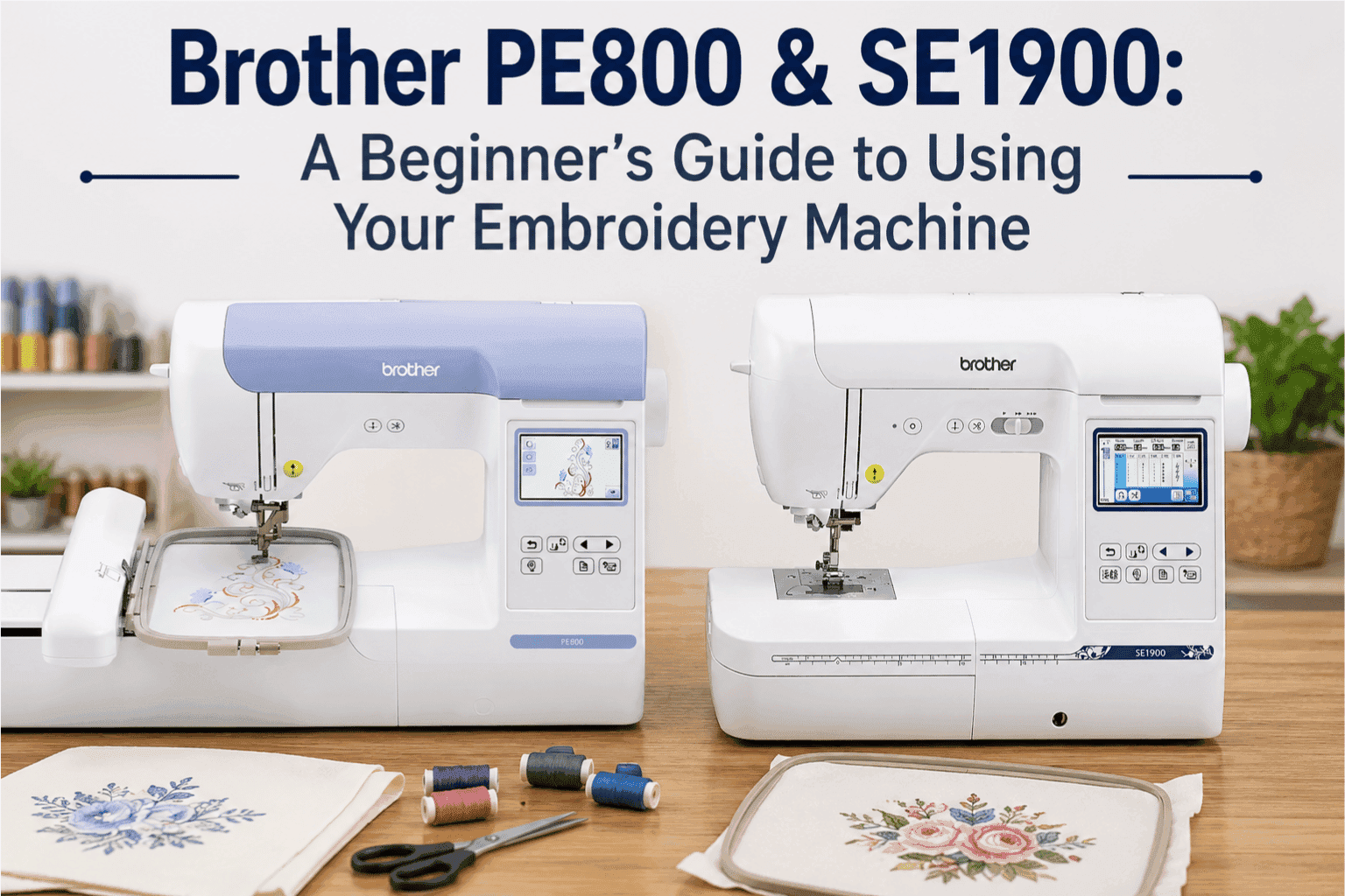 Brother PE800 & SE1900: A Beginner's Guide to Using Your Embroidery Machine