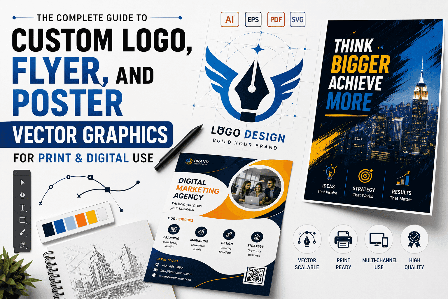 The Complete Guide to Custom Logo, Flyer, and Poster Vector Graphics for Print & Digital Use