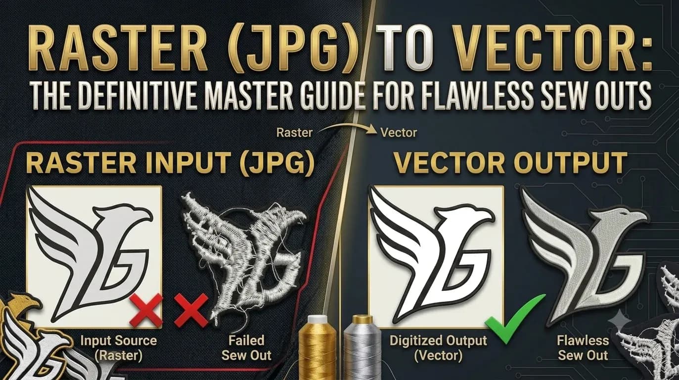 Raster vs Vector: Why Your JPG is Ruining Your Embroidery