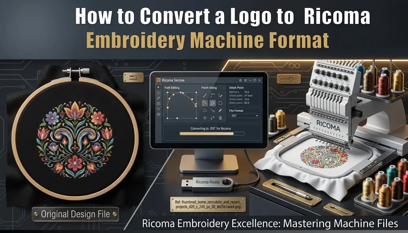 How to Convert a Logo to Ricoma Embroidery Machine Format