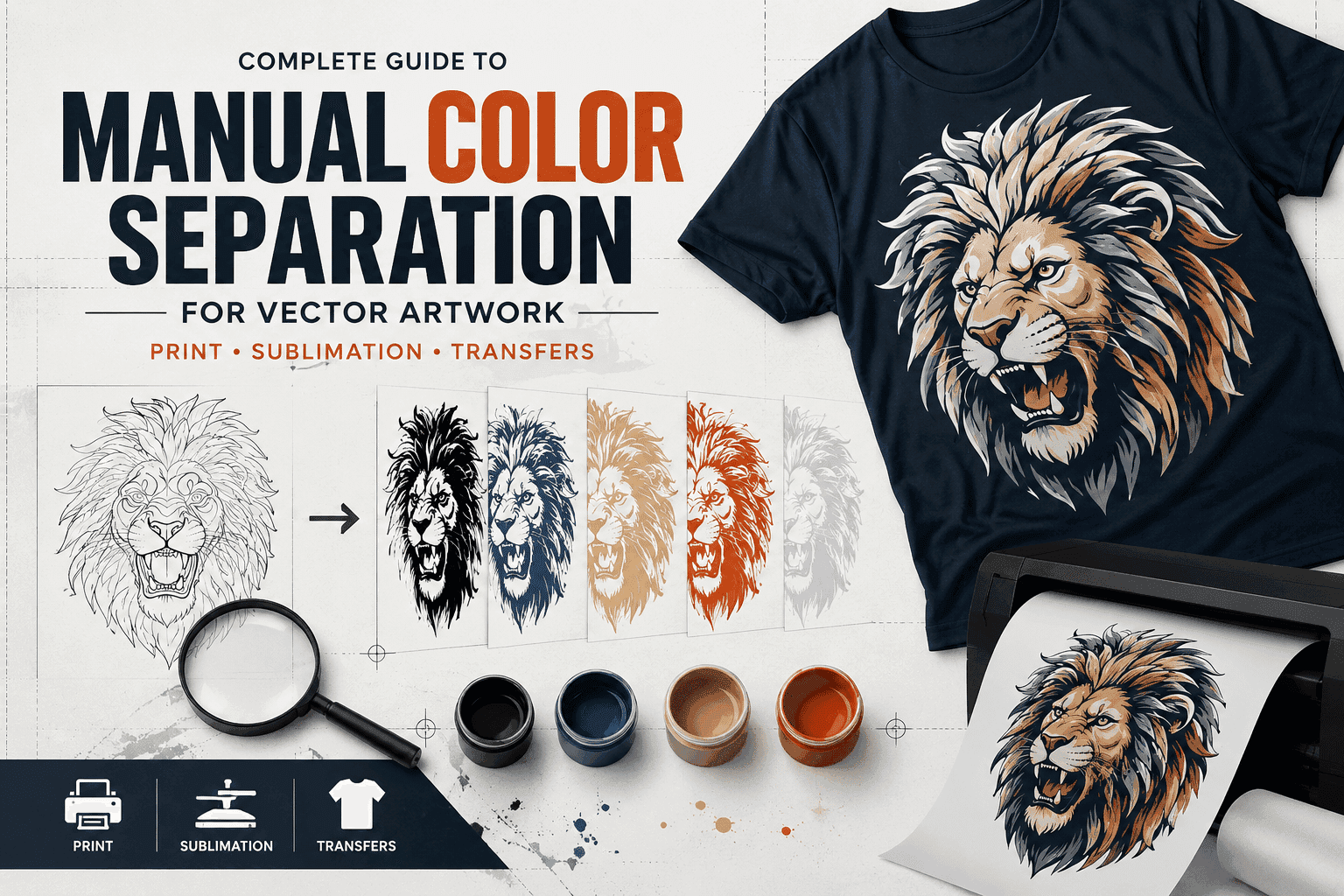 Complete Guide to Manual Color Separation for Vector Artwork: Print, Sublimation, and Transfers