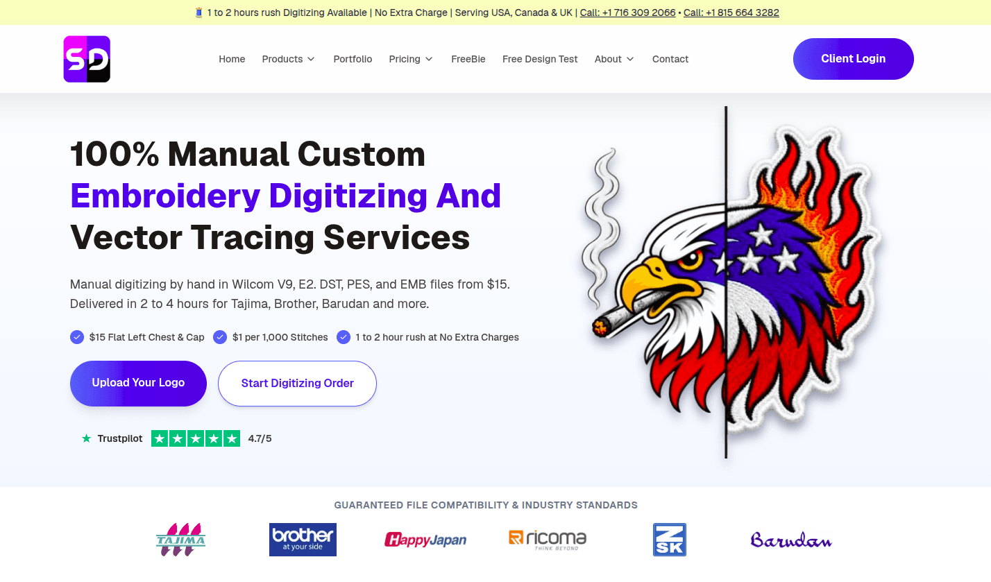 Sassy Digitizing 100 percent manual digitizing